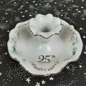 🛍Lefton China 25th Anniversary candle holderPorcelain